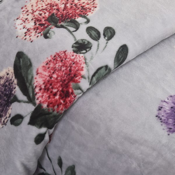 Gaiši pelēka vienguļamā mikroplīša gultas veļa 140x200 cm Margot – My House-image-3