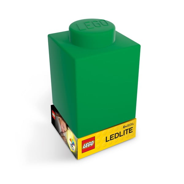 Zaļa silikona naktslampiņa LEGO® Classic Brick