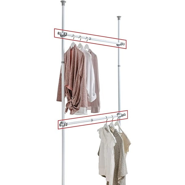 2 teleskopisko drēbju stieņu komplekts Wenko Herkules, garums 75 - 120 cm-image-1