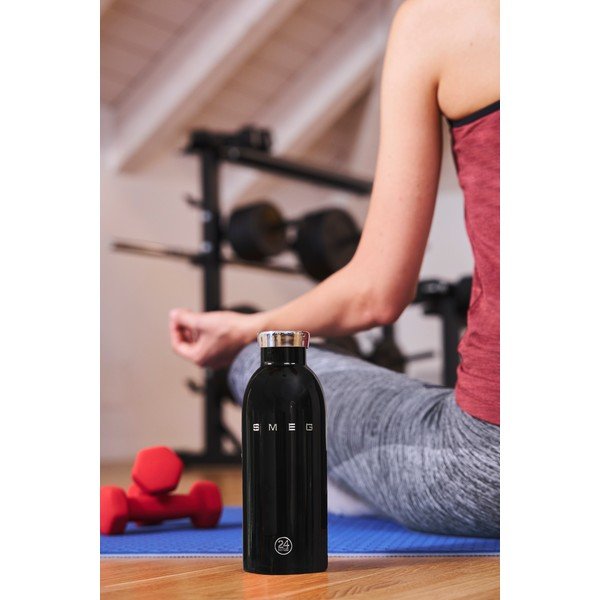 Melna nerūsējošā tērauda termopudele 500 ml 24BOTTLES – SMEG-image-2