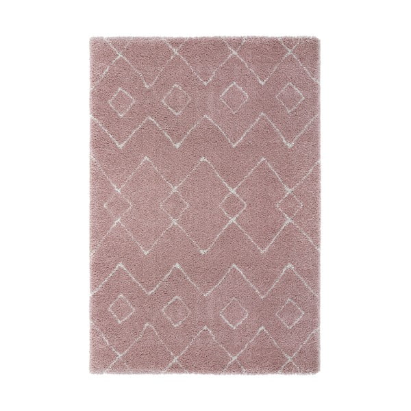 Rozā un krēmkrāsas paklājs Flair Rugs Imari, 80 x 150 cm