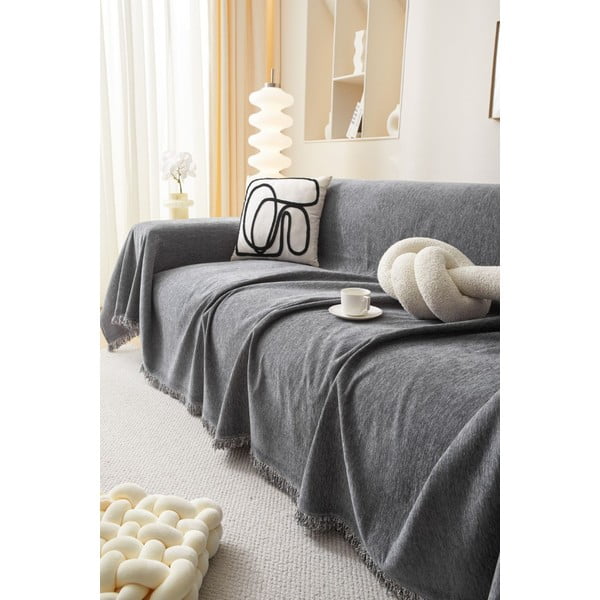 Tumši pelēks pārvalks atpūtas krēslam 70 cm Talo – Filumi-image-3