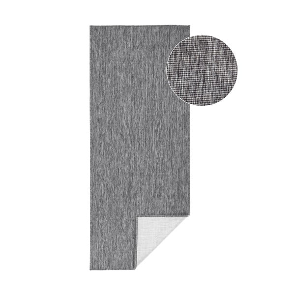 Pelēks āra paklājs NORTHRUGS Miami, 80 x 250 cm