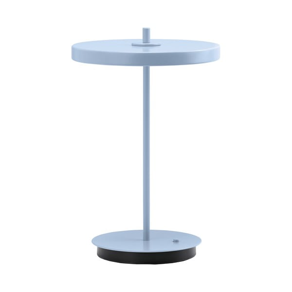 Gaiši zila metāla LED galda lampa ar metāla abažūru (augstums 31 cm) Asteria Move – UMAGE