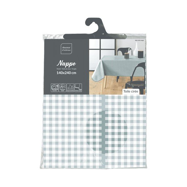 Ar mitru drānu noslaukāms galdauts 160x160 cm Mini Vichy – douceur d'intérieur