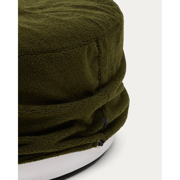 Zaļš pufs no buklē auduma Kaeli – Kave Home-image-2