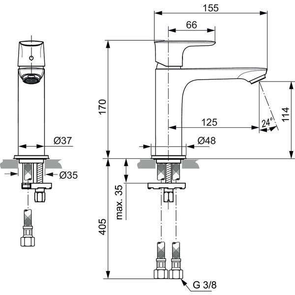 Jaucējkrāns Connect Air – Ideal Standard-image-3