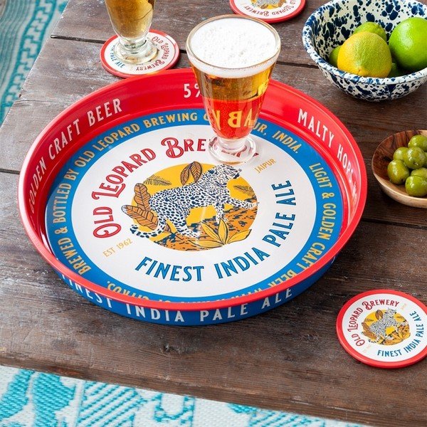 Metāla paplāte ø 33 cm Old Leopard Brewery – Rex London-image-1