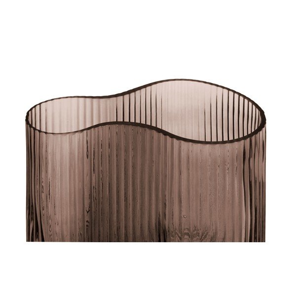 Brūna stikla vāze PT LIVING Wave, augstums 18 cm-image-2