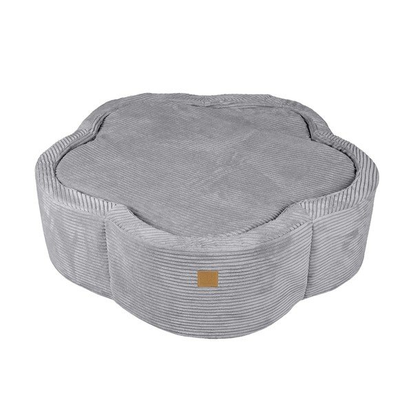 Pelēks velveta bumbu baseins ø 90 cm augstums 30 cm – Meowbaby
