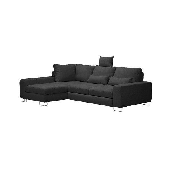 Tumši pelēks stūra dīvāns-lova Windsor & Co Sofas, kreisais stūris Alpha-image-4