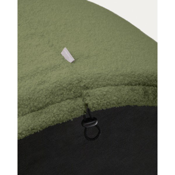 Zaļš pufs no buklē auduma Kaeli – Kave Home-image-1