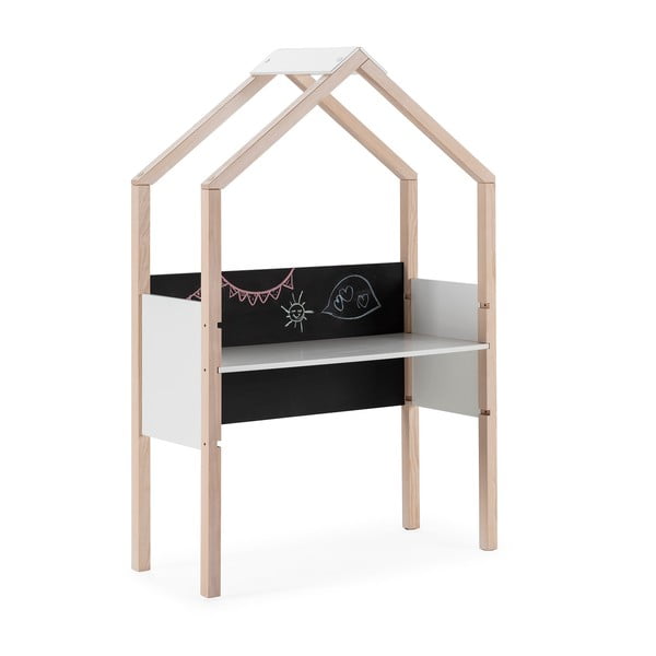 Priedes masīvkoka bērnu rakstāmgalds 40x100 cm Roxana – Marckeric-image-2