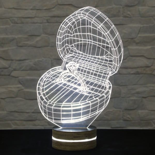3D galda lampa apprecēties ar mani