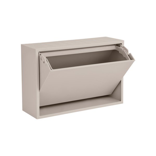 Gaiši pelēka pārstrādātas plastmasas atkritumu tvertne sienas Mini Box – ReCollector