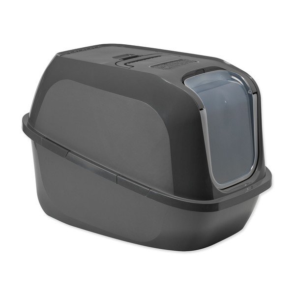 Pelēka kaķu tualete 49x66 cm Moderna Mega Deluxe – Plaček Pet Products