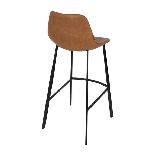 Brūni polsterēti bāra krēsli (2 gab.) (sēdekļa augstums 80 cm) Franky – Dutchbone-image-3