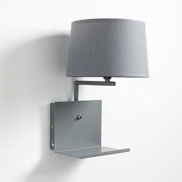 Pelēka sienas lampa Nio – Tomasucci