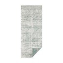 Zaļš un krēmkrāsas āra paklājs NORTHRUGS Biri, 80 x 350 cm