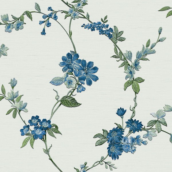 Tapetes no flīsa 10 m x 53 cm Floral Blue – Vavex