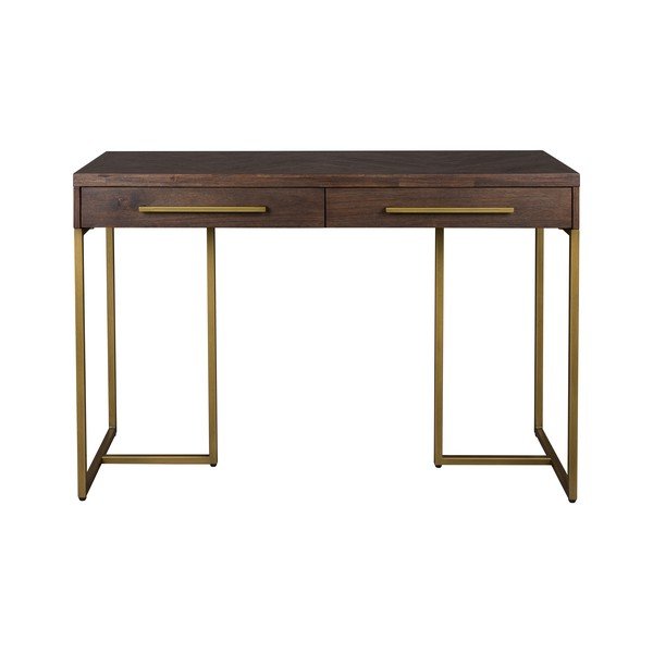 Tumša dabīga toņa konsoles galds ar akācijas koka imitāciju 45x120 cm Class – Dutchbone