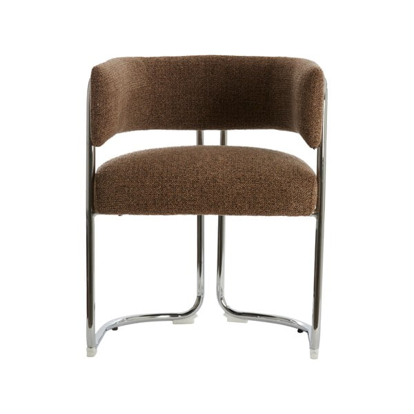 Brūns metāla ēdamistabas krēsls ar roku balstiem Adante – Light & Living-image-4