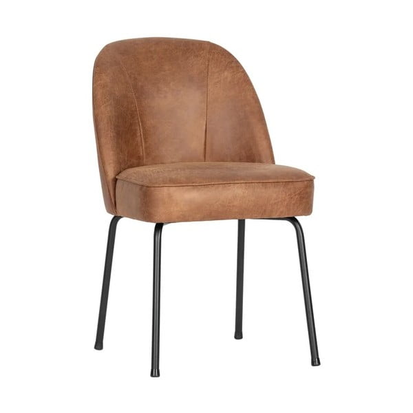 Konjakbrūni ādas pusdienu krēsli (2 gab.) Vogue – WOOOD