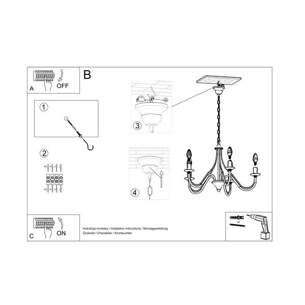 Balta griestu lampa Sollux Fiorano 5-image-4