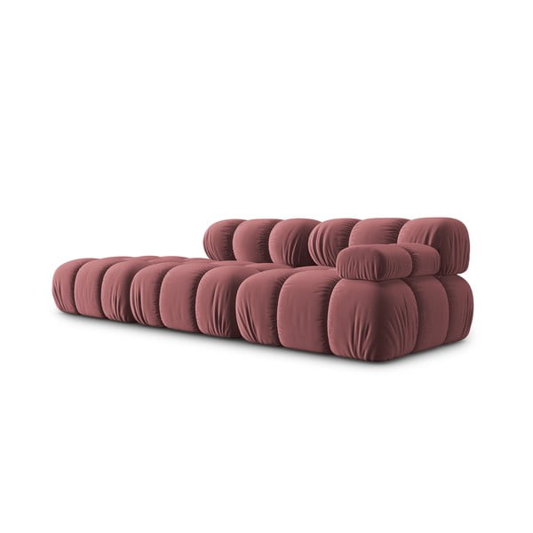 Rozā samta dīvāns 282 cm Bellis – Micadoni Home-image-3