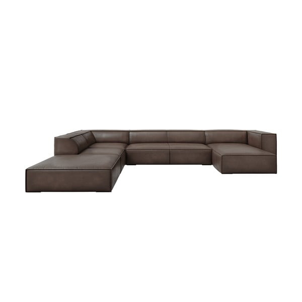 Brūns ādas stūra dīvāns (kreisais stūris) Madame – Windsor & Co Sofas