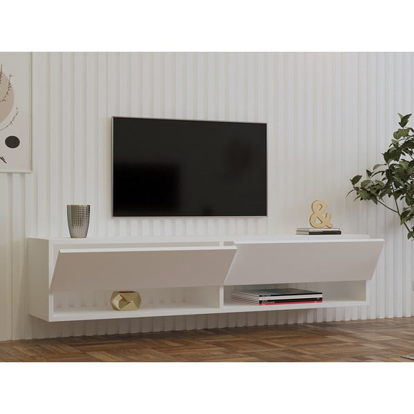 Balts TV galdiņš 141x31x30 cm Arges – Kalune Design-image-3