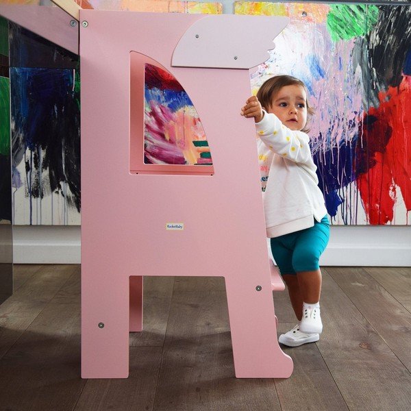 Rozā papildu spārni bērnu tornim Montessori – Rocket Baby-image-3