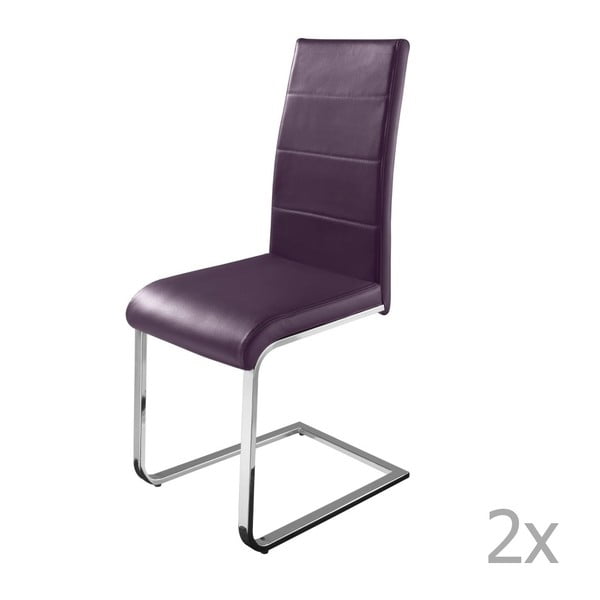 2 violetu ēdamistabas krēslu komplekts Støraa Cara