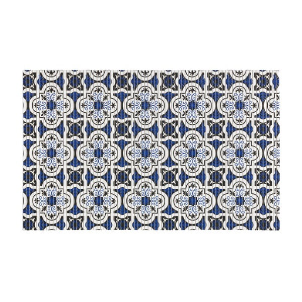 Balts/zils plastmasas vannas istabas paklājs 50x80 cm Murcia – Wenko