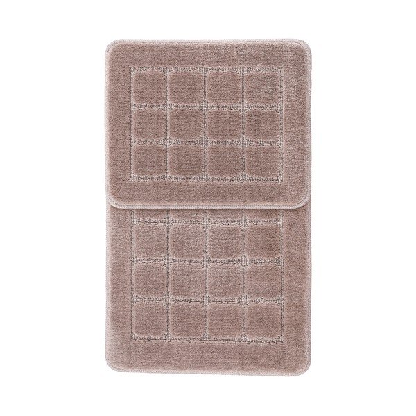 Brūni vannas istabas paklājiņi (2 gab.) 50x80 cm Kareli – Foutastic-image-2