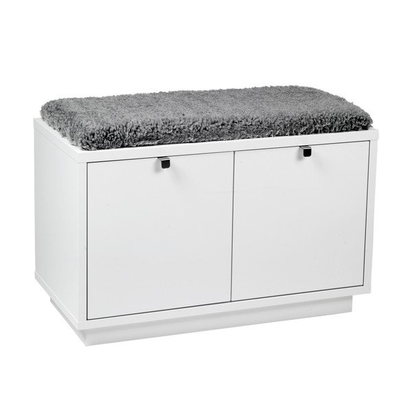 Balts Rowico Confetti apavu statīvs, platums 70 cm-image-2