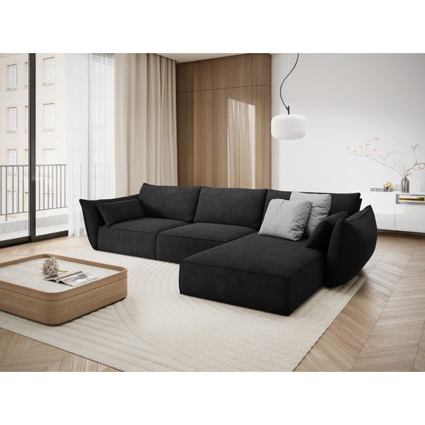 Tumši pelēks stūra dīvāns (labais stūris) Vanda – Mazzini Sofas-image-1