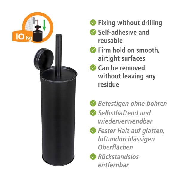 Melna tērauda pašlīmējoša tualetes birste Pavia – Wenko-image-3