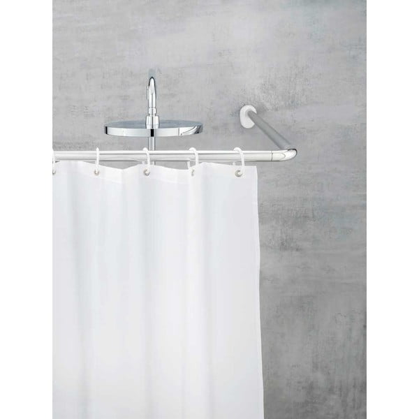 Universāls stūra stienis dušas aizkaram Wenko Shower Curtain Rod-image-1