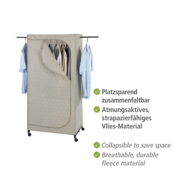 Bēšs tekstila drēbju skapis 75x160 cm Balance – Wenko-image-2