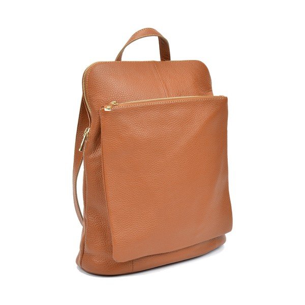 Tumša konjaka brūna ādas mugursoma Isabella Rhea Carrie Backpack-image-2
