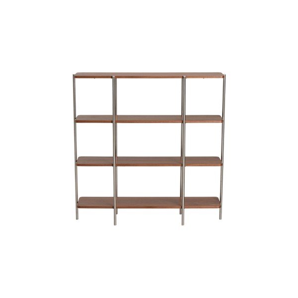 Tumša dabīga toņa plaukts ar riekstkoka imitāciju 120x120x30 cm Lyllo – Ellos Home-image-3