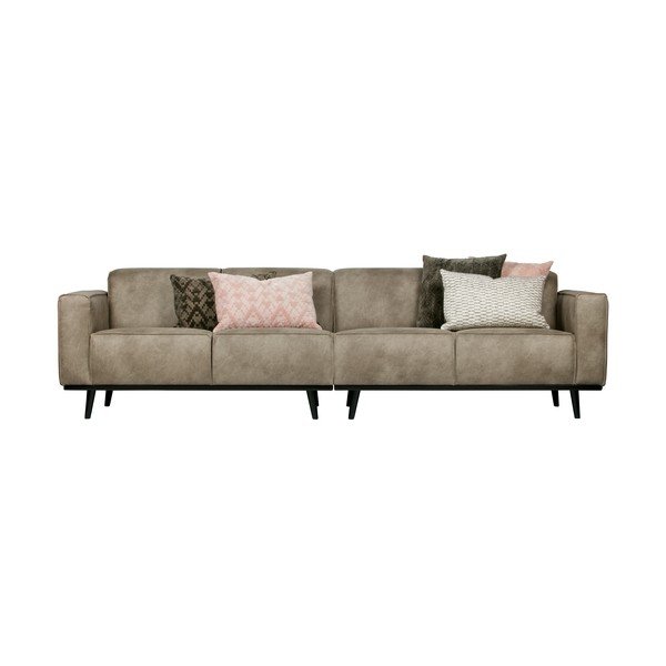 Pelēks dīvāns no ādas imitācijas BePureHome Statement, 280 cm-image-3