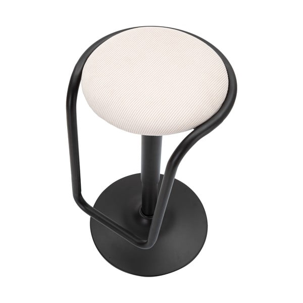 Balta/melna polsterēta bāra taburete ar regulējamu augstumu (sēdekļa augstums 61 cm) Destiny – Mauro Ferretti-image-4