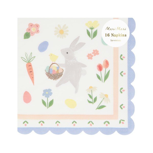 Papīra salvetes (16 gab.) Easter Bunny – Meri Meri-image-2
