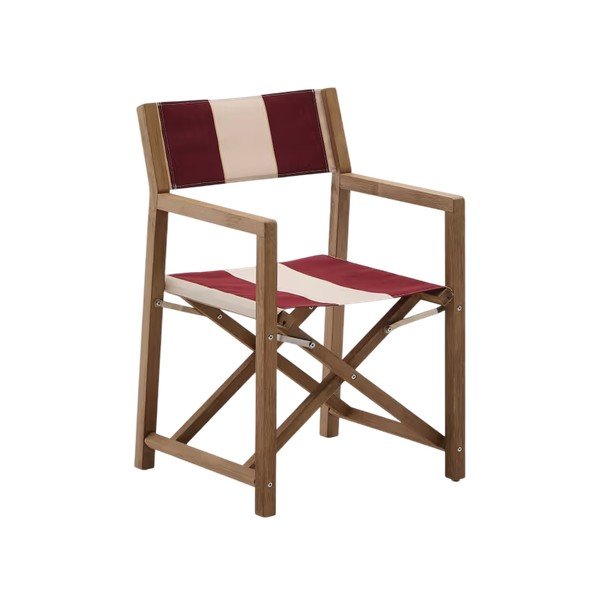 Bordo/bēšs dārza krēsls Vilara – Kave Home