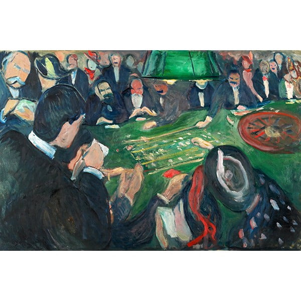 Gleznas reprodukcija Edvard Munch – At the Roulette Table in Monte Carlo, 40 x 26 cm