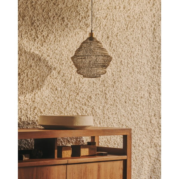 Zelta krāsas piekaramā lampa ar metāla abažūru ø 30 cm Sarraco – Kave Home-image-1