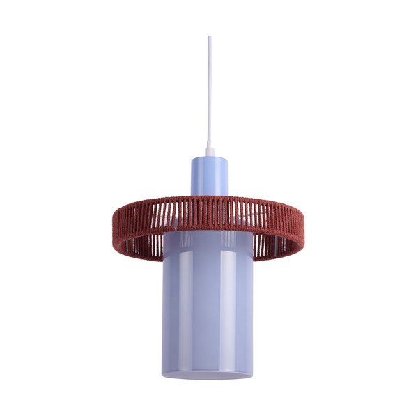Bordo/gaiši zila stikla piekaramā lampa ø 25 cm Firenze Long – Leitmotiv