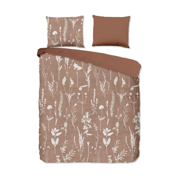 Brūna vienguļamā kokvilnas gultas veļa 140x220 cm Rav – Good Morning